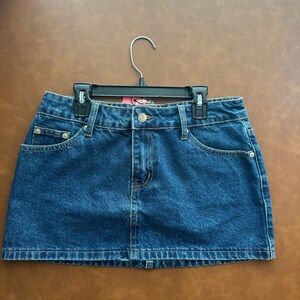 Micro denim mini skirt